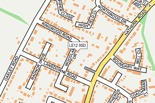 LE12 9SD map - OS OpenMap – Local (Ordnance Survey)