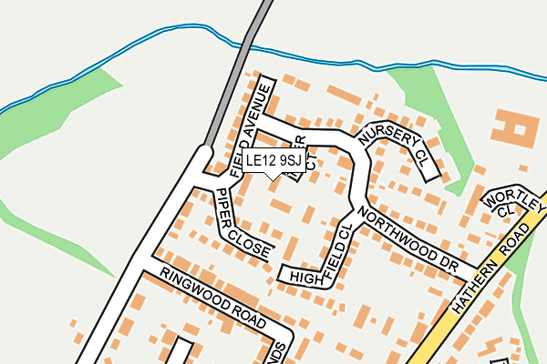 LE12 9SJ map - OS OpenMap – Local (Ordnance Survey)