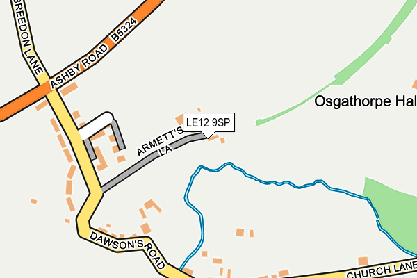 LE12 9SP map - OS OpenMap – Local (Ordnance Survey)