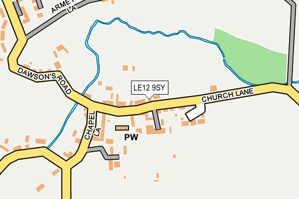 LE12 9SY map - OS OpenMap – Local (Ordnance Survey)