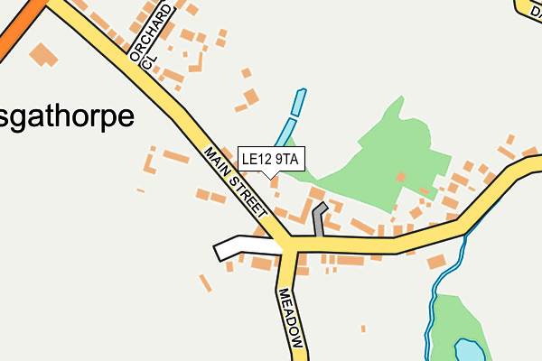 LE12 9TA map - OS OpenMap – Local (Ordnance Survey)