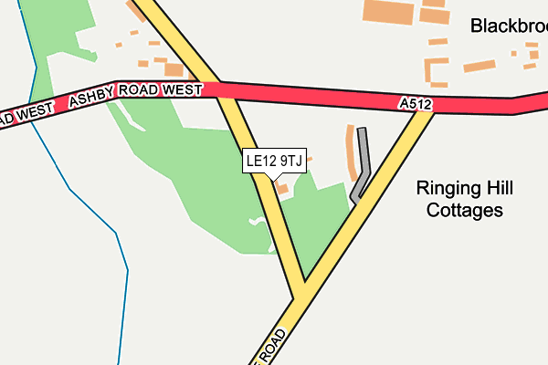 LE12 9TJ map - OS OpenMap – Local (Ordnance Survey)