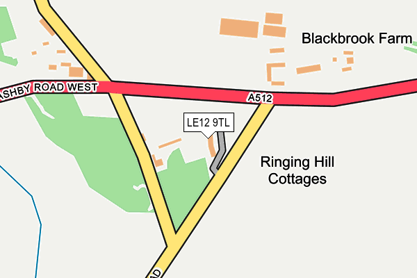 LE12 9TL map - OS OpenMap – Local (Ordnance Survey)