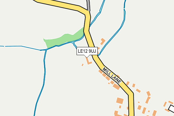 LE12 9UJ map - OS OpenMap – Local (Ordnance Survey)