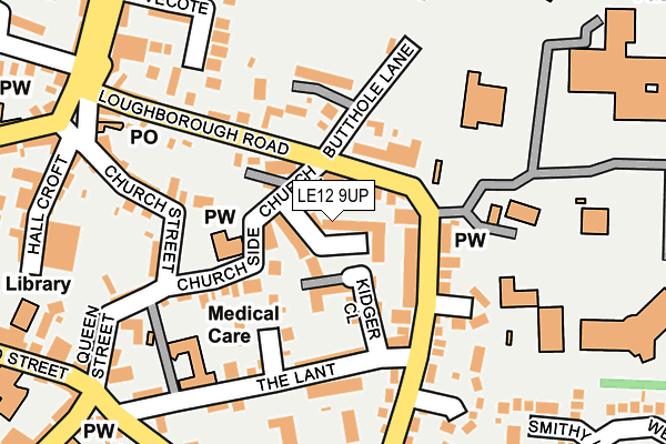 LE12 9UP map - OS OpenMap – Local (Ordnance Survey)