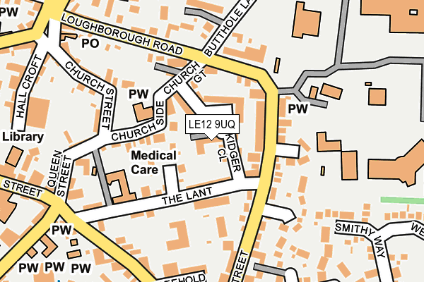 LE12 9UQ map - OS OpenMap – Local (Ordnance Survey)