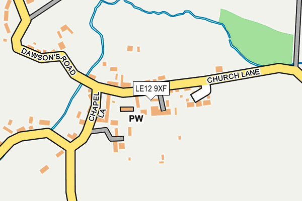 LE12 9XF map - OS OpenMap – Local (Ordnance Survey)