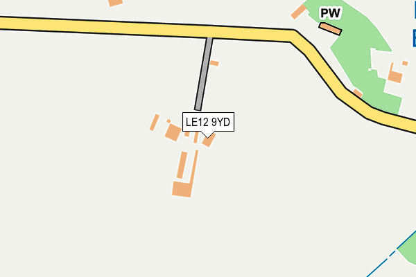 LE12 9YD map - OS OpenMap – Local (Ordnance Survey)