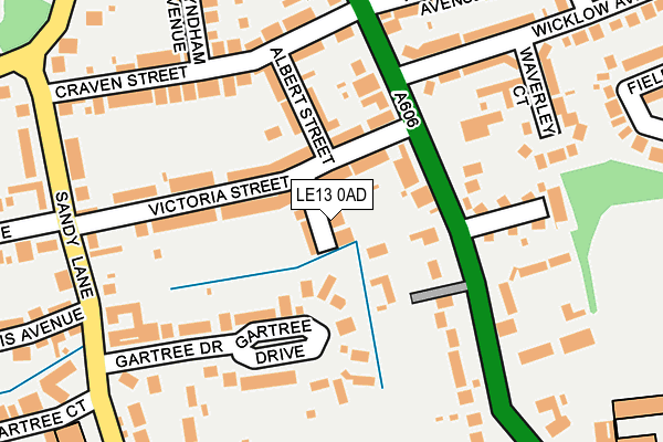 LE13 0AD map - OS OpenMap – Local (Ordnance Survey)