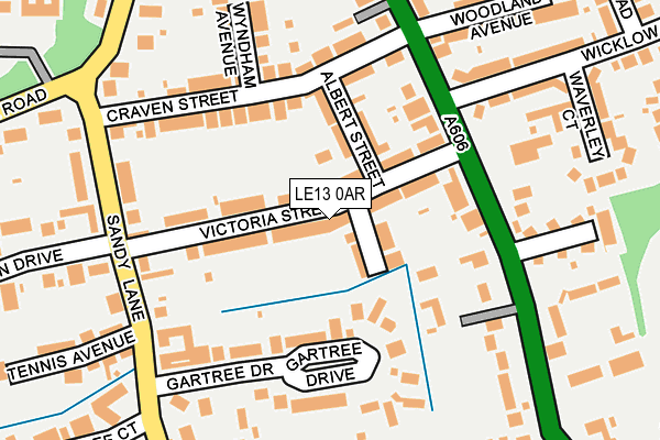 LE13 0AR map - OS OpenMap – Local (Ordnance Survey)