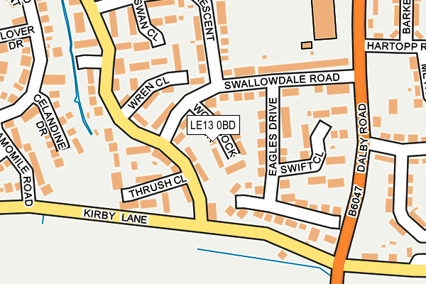 LE13 0BD map - OS OpenMap – Local (Ordnance Survey)