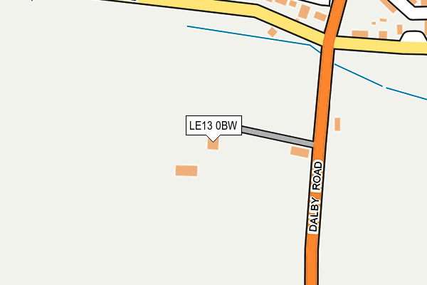 LE13 0BW map - OS OpenMap – Local (Ordnance Survey)