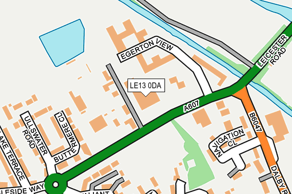 LE13 0DA map - OS OpenMap – Local (Ordnance Survey)