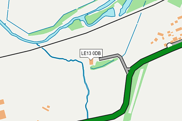 LE13 0DB map - OS OpenMap – Local (Ordnance Survey)