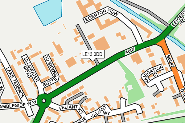 LE13 0DD map - OS OpenMap – Local (Ordnance Survey)