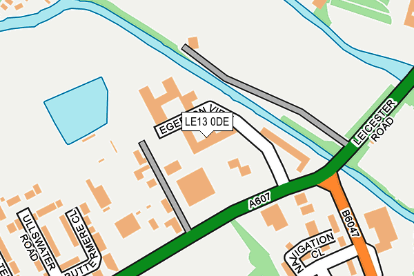 LE13 0DE map - OS OpenMap – Local (Ordnance Survey)