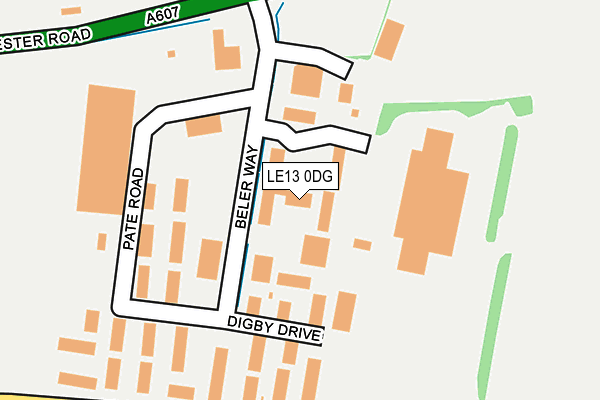 LE13 0DG map - OS OpenMap – Local (Ordnance Survey)