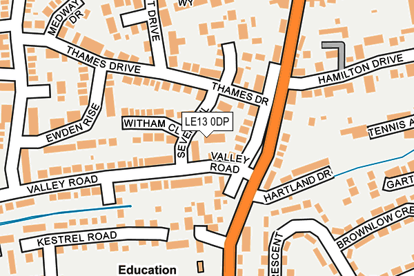 LE13 0DP map - OS OpenMap – Local (Ordnance Survey)