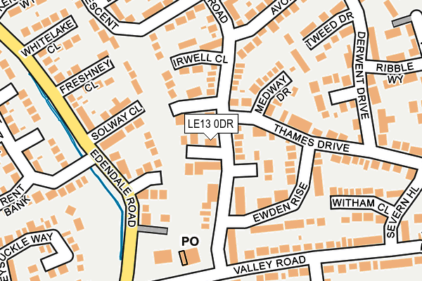 LE13 0DR map - OS OpenMap – Local (Ordnance Survey)