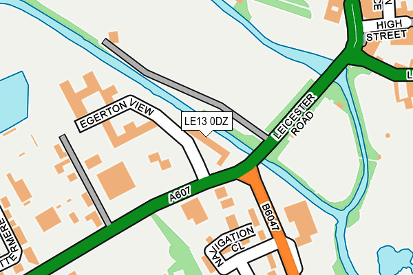 LE13 0DZ map - OS OpenMap – Local (Ordnance Survey)
