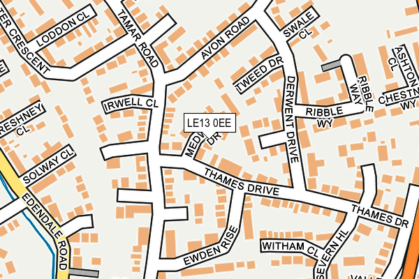 LE13 0EE map - OS OpenMap – Local (Ordnance Survey)