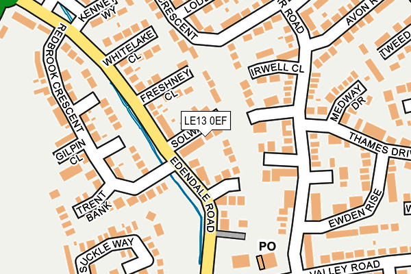 LE13 0EF map - OS OpenMap – Local (Ordnance Survey)