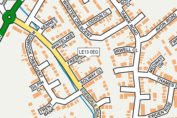 LE13 0EG map - OS OpenMap – Local (Ordnance Survey)
