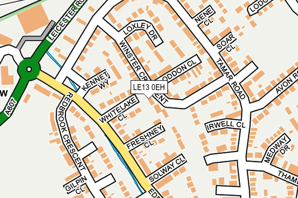 LE13 0EH map - OS OpenMap – Local (Ordnance Survey)
