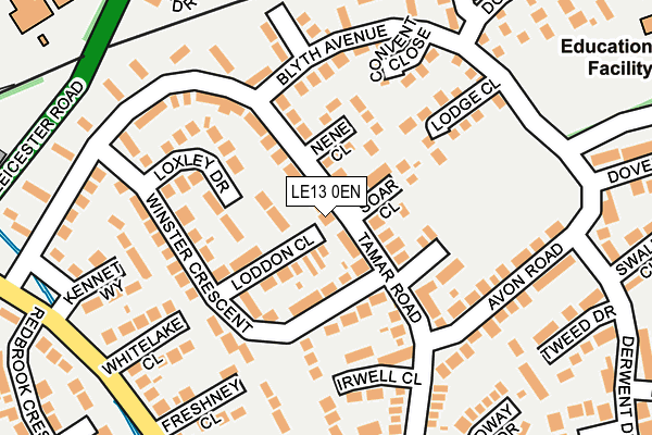 LE13 0EN map - OS OpenMap – Local (Ordnance Survey)
