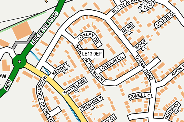 LE13 0EP map - OS OpenMap – Local (Ordnance Survey)