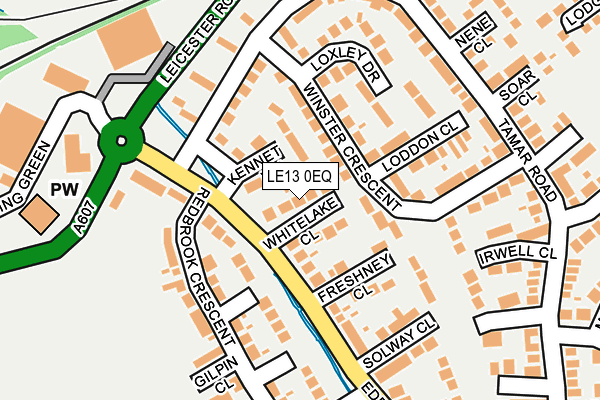 LE13 0EQ map - OS OpenMap – Local (Ordnance Survey)