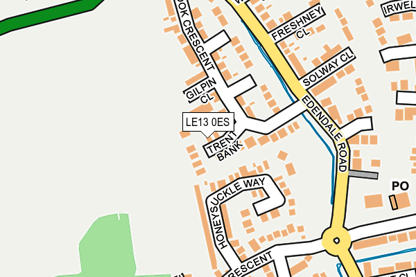 LE13 0ES map - OS OpenMap – Local (Ordnance Survey)