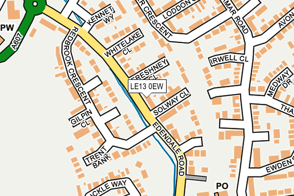 LE13 0EW map - OS OpenMap – Local (Ordnance Survey)