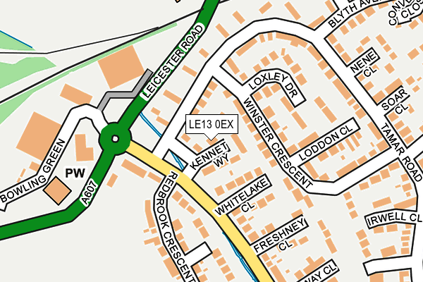 LE13 0EX map - OS OpenMap – Local (Ordnance Survey)