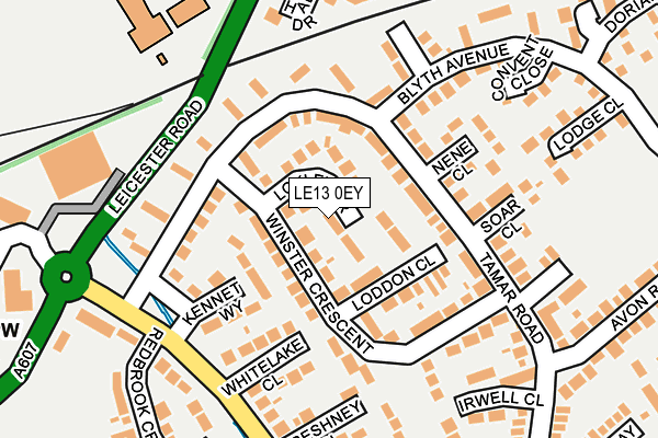 LE13 0EY map - OS OpenMap – Local (Ordnance Survey)