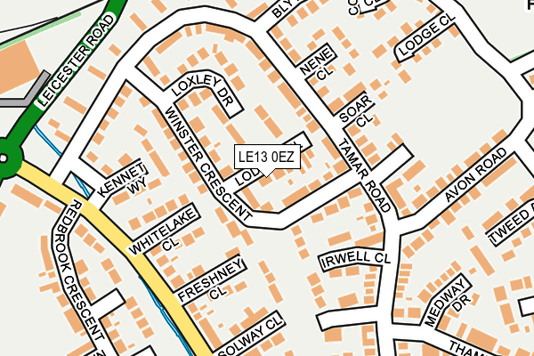 LE13 0EZ map - OS OpenMap – Local (Ordnance Survey)