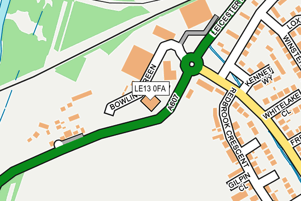 LE13 0FA map - OS OpenMap – Local (Ordnance Survey)