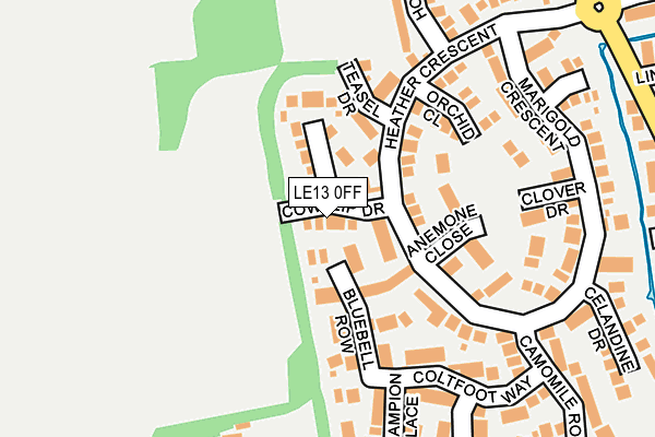 LE13 0FF map - OS OpenMap – Local (Ordnance Survey)