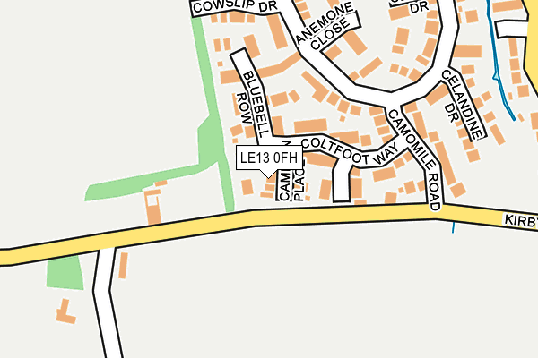 LE13 0FH map - OS OpenMap – Local (Ordnance Survey)