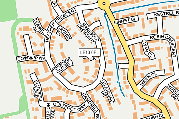 LE13 0FL map - OS OpenMap – Local (Ordnance Survey)