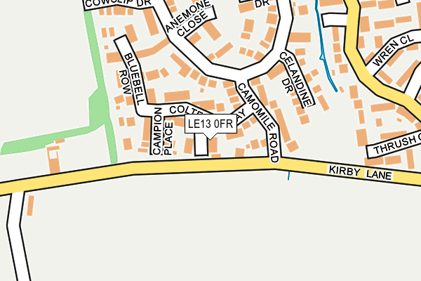 LE13 0FR map - OS OpenMap – Local (Ordnance Survey)