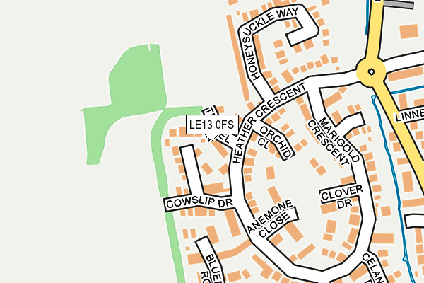 LE13 0FS map - OS OpenMap – Local (Ordnance Survey)