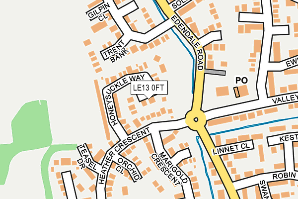 LE13 0FT map - OS OpenMap – Local (Ordnance Survey)