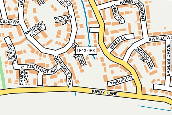 LE13 0FX map - OS OpenMap – Local (Ordnance Survey)