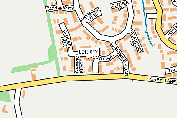 LE13 0FY map - OS OpenMap – Local (Ordnance Survey)