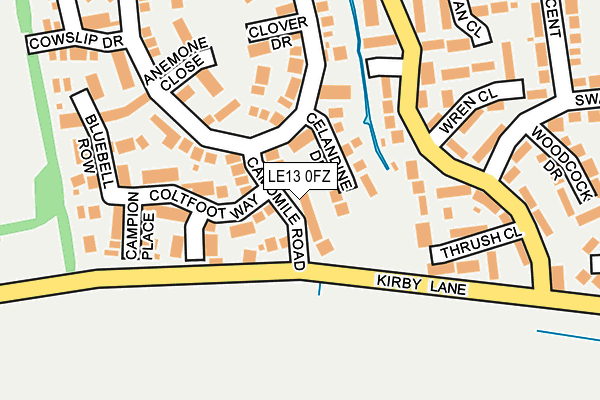 LE13 0FZ map - OS OpenMap – Local (Ordnance Survey)
