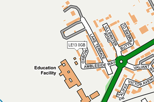 LE13 0GB map - OS OpenMap – Local (Ordnance Survey)