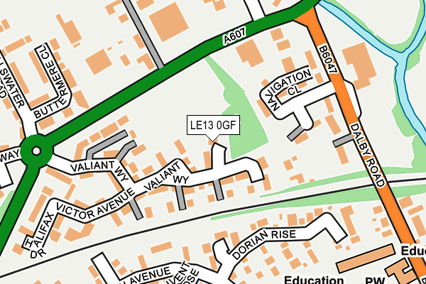 LE13 0GF map - OS OpenMap – Local (Ordnance Survey)