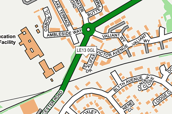 LE13 0GL map - OS OpenMap – Local (Ordnance Survey)