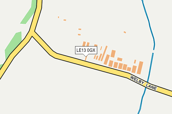 LE13 0GX map - OS OpenMap – Local (Ordnance Survey)
